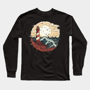 Lighthouse Colorful Art Creation V6 Long Sleeve T-Shirt